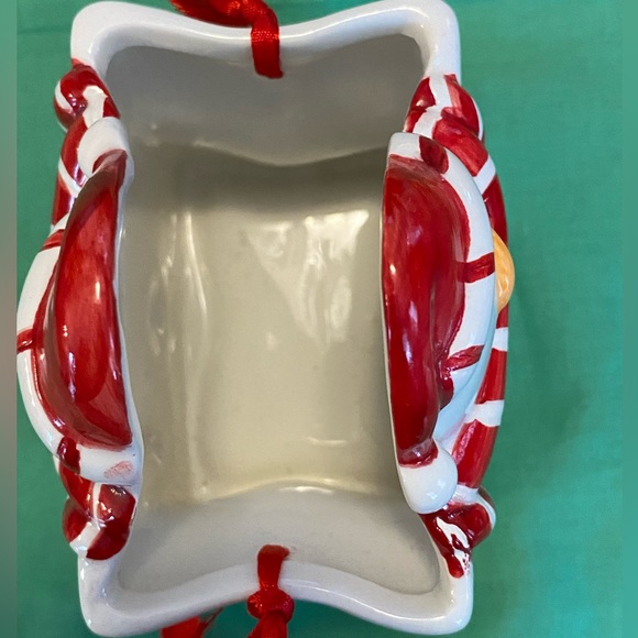 NWOT snowman, ceramic snowman dip serving dish with Santa spreading knife - Picture 5 of 8